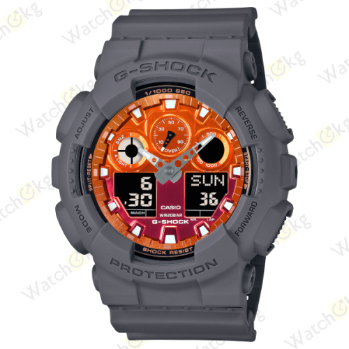 Часы Мужские Casio ANALOG-DIGITAL GA-100 SERIES (GA-100FL-8A)  | Watch.kg